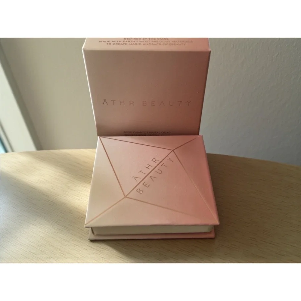 ATHR‎ Beauty Rose Quartz Crystal Quad Eyeshadow Palette Vegan Clean Makeup NIB 2